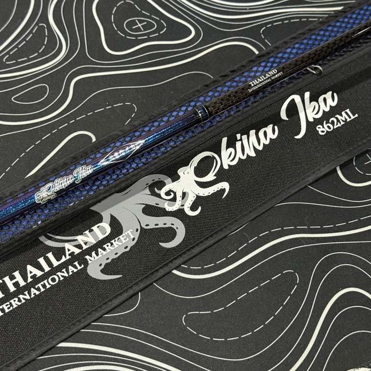 คันตกหมึกจากค่าย ryoko รุ่น Ballista Okina Ika 862ML เวท 0.6-1.5 สองท่อนต่อกลาง ไกด์ฟูจิ