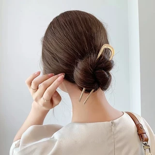 พร้อมส่ง!🇹🇭 ราคา/ชิ้น ปิ่นปักผมตัวยู วัสดุสแตนเลส กิ๊บปักผมตัว U ขนาดใหญ่ สไตล์คลาสสิก เรียบง่าย เกรดพรีเมี่ยม งานเกาหลี