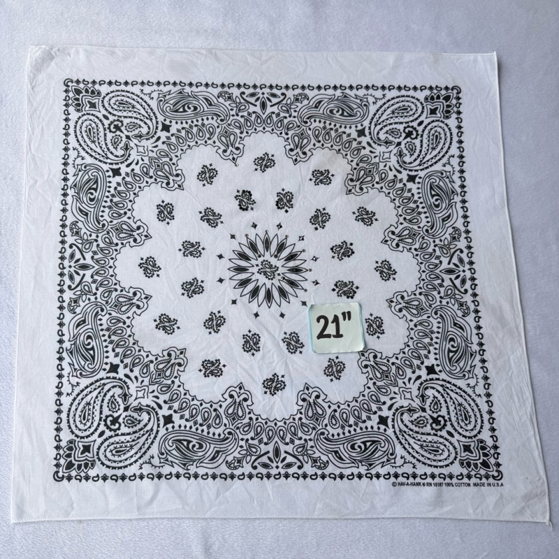 Hav A Hank Bandana USA ผ้าเช็ดหน้าลายลูกน้ำวินเทจ