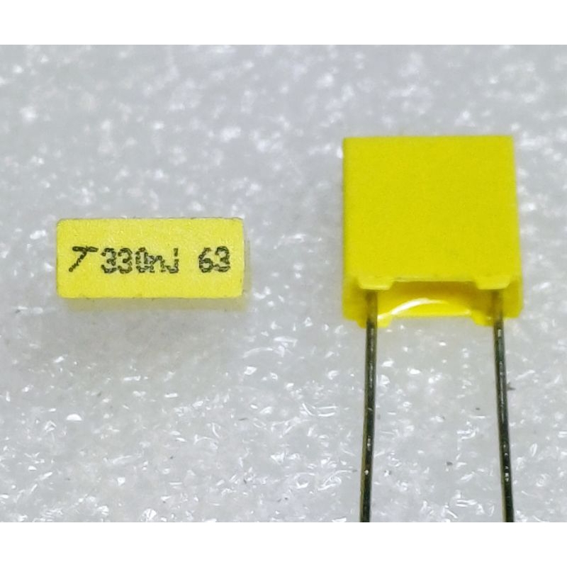 (ราคา10ตัว) TPC 0.33uf 330nf 334k 63V Polyester Film Capacitor ตัวเก็บปรจุ ชนิด โพลีเอสเตอร์ คาปาซิเตอร์
