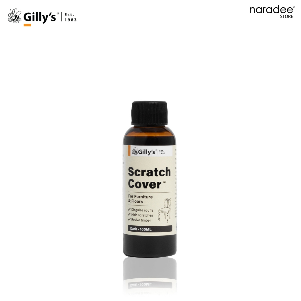 Gilly's กิลลี่ส์ น้ำยาปกปิดรอยขีดข่วนสำหรับเฟอร์นิเจอร์และพื้น – สีเข้ม (Scratch Cover – dark color) ขนาด 100 มล.