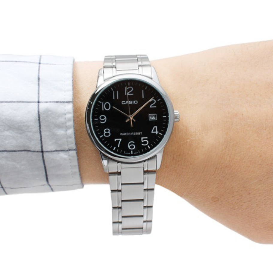 casio ของแท้ประกันศูนย์ นาฬิกาคาสิโอ ผู้ชาย รุ่น MTP-V002D MTP-V002L / SMILEYTIME ขายแต่ของแท้ ประกันศูนย์cmg/c-thong