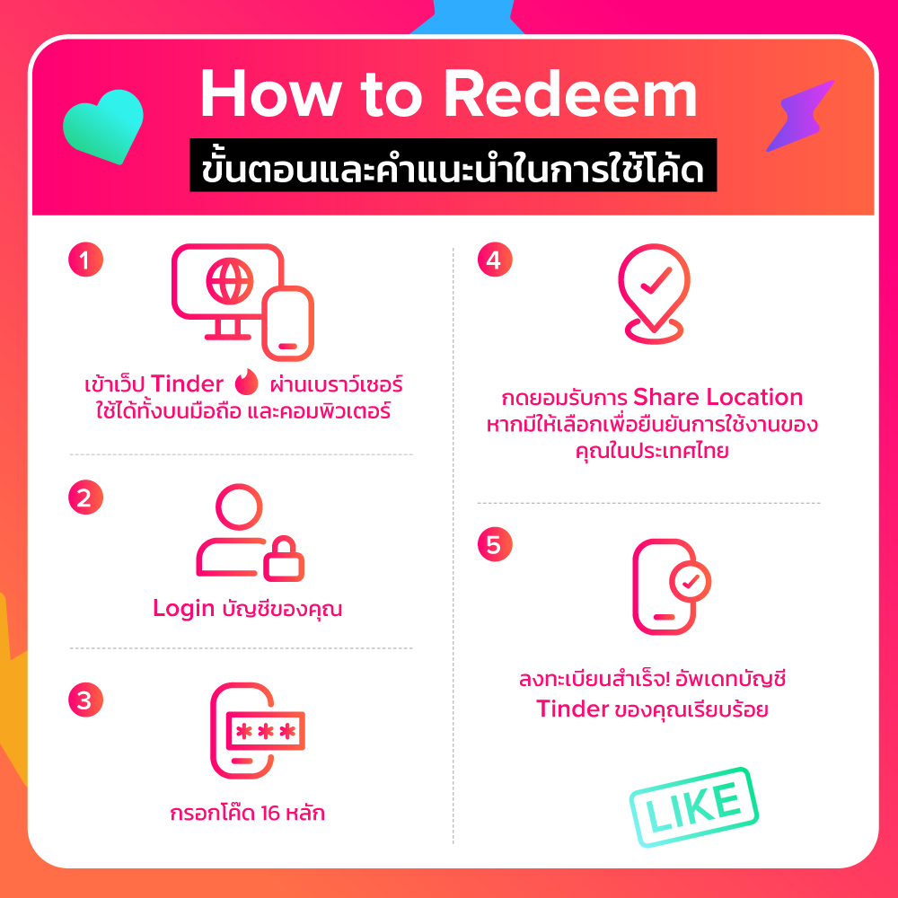 Tinder Plus - 12 เดือน ปัดไม่อั้น | ไม่มีโฆษณา