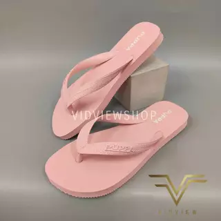 VIDVIEW !!ลดสนั่น!! รองเท้าแตะ--หนีบ-- Puppa ปุ๊บป้า (สีเทา, กรม, ขี้ม้า, ดำ, ชมพู, ฟ้า,แดง) รองเท้าแตะแบบหนีบ