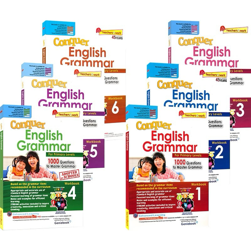 Singapore SAP Conquer Grammar Workbook Grade 1-6