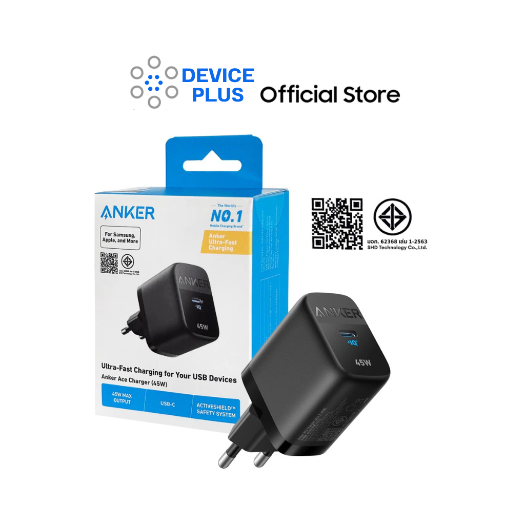 Adapter USB-C Charger Super Fast Charging 45W  Anker 313 (รับประกันศูนย์ 24 เดือน)