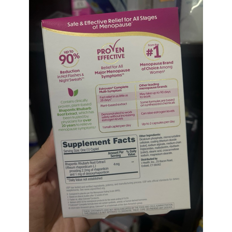 Estroven® Complete  Multi-Symptom Menopause Relief  วัยทอง อาการวัยทอง ไม่ใช่ยา จากอเมริกา 84เม็ด ราคา ถูกที่สุด ดีลบีเคเค แกลเลอรีภาพที่ 4