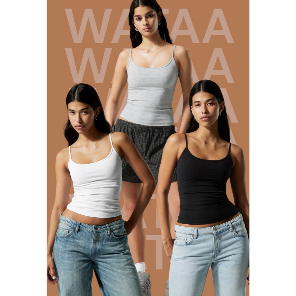 เสื้อกล้ามสายเดี่ยว หลังตรง เข้ารูป – Cotton Soft Series