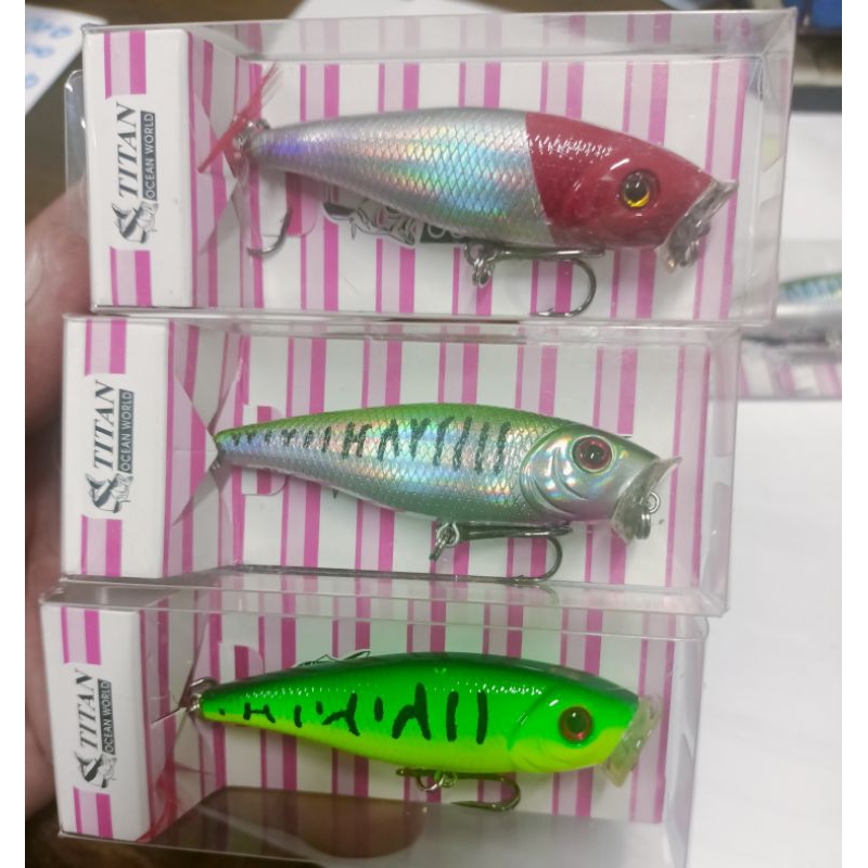 TITAN Skitter pop 7เซน 8.7กรัม ป้อบน้ำดี ตีไกล ใช้งานได้ผลดีเยี่ยม กะพง  กะสูบ กุเรา