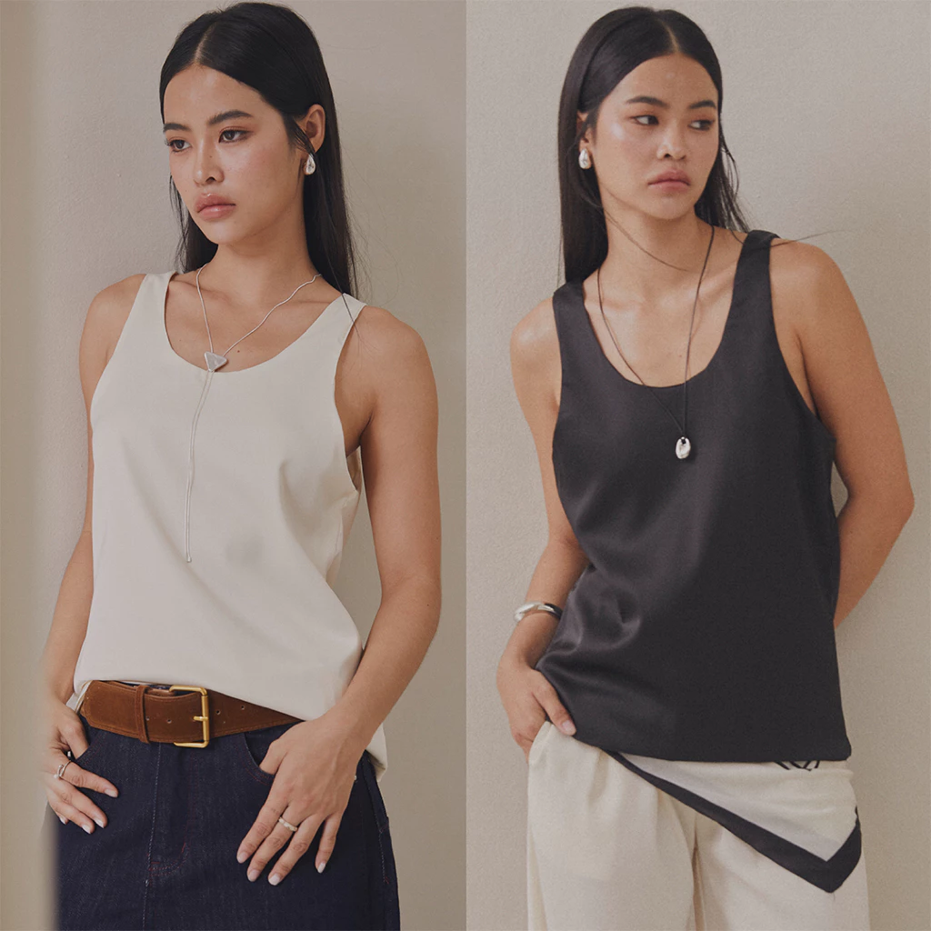 Luna satin tank เสื้อกล้ามผ้าซาติน