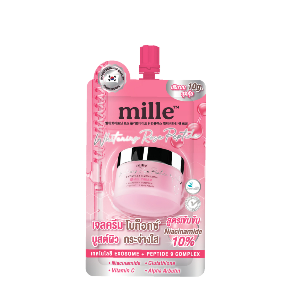 [ของแถม] MILLE WHITENING ROSE PEPTIDE 9 COMPLEX GEL CREAM 10 g. - 2