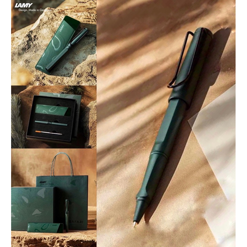 **พร้อมส่ง**สีใหม่2025 ไม่มีในไทย**LAMY MATT GREEN DARK NIGHT rollerball 2025 ปากกา ลามี่ โรเลอร์บอล