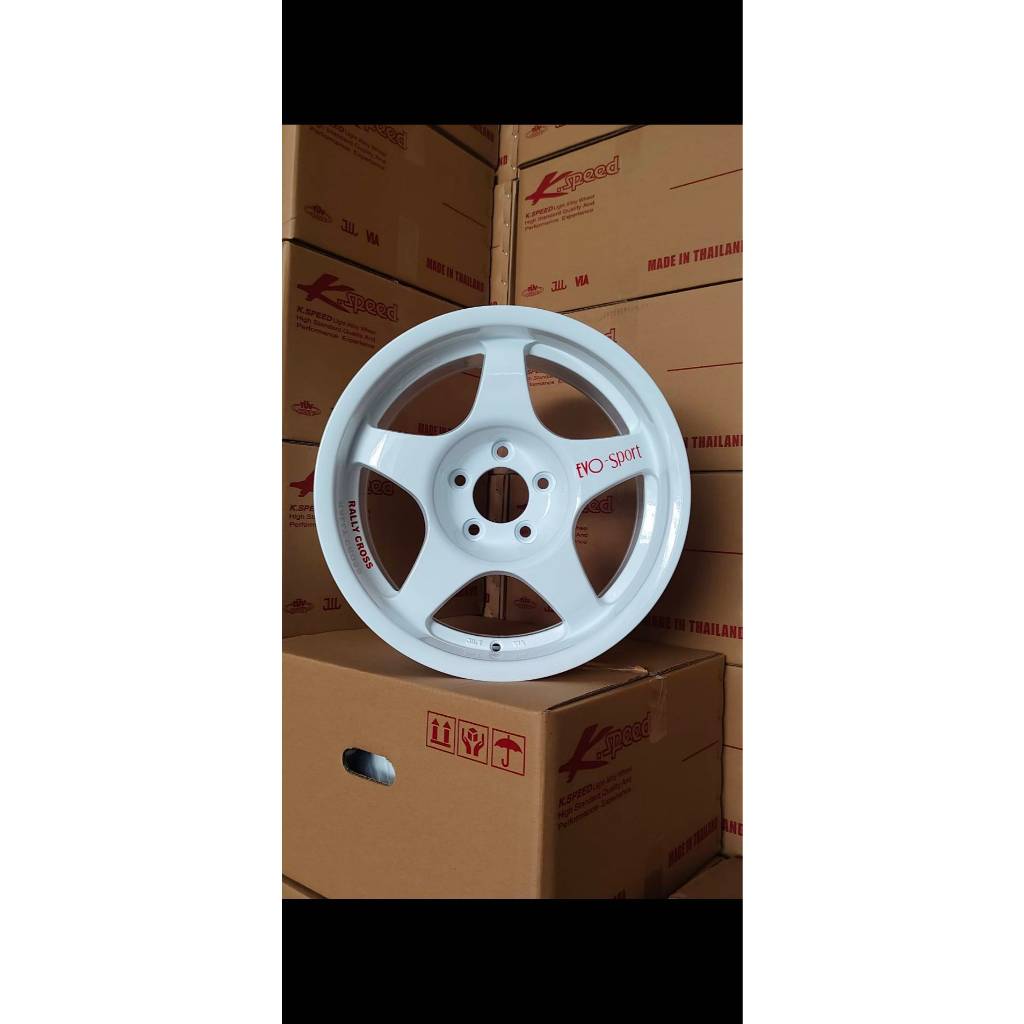 แม็กใหม่ Kspeed EVO RALLY สีขาว  สเปค 8-16นื้ว 5รู114 Offset10