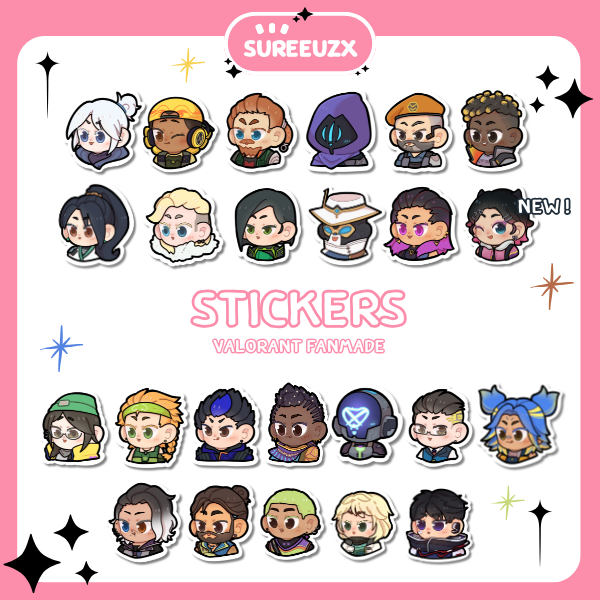 Valorant Stickers ver.แลบลิ้นแบร่ แยกชิ้น