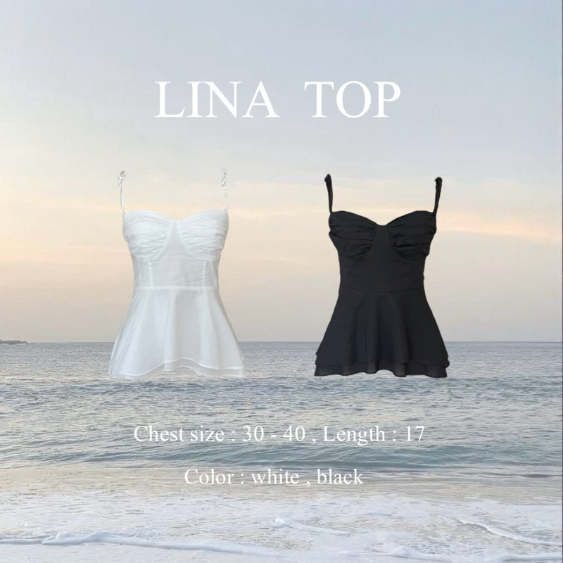 ONNIE.16 - LINA TOP เสื้อสายเดี่ยวผูกโบว์