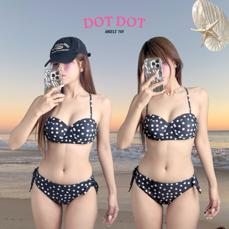 Angels.fav - บิกินี่ลายจุด DOT DOT 🖤🎀✨