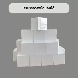 กล่องอะคริลิคลูกบาศก์ (ปิดทุกด้าน) สำหรับวางของ วางสินค้า มีหลายขนาด หลายสี