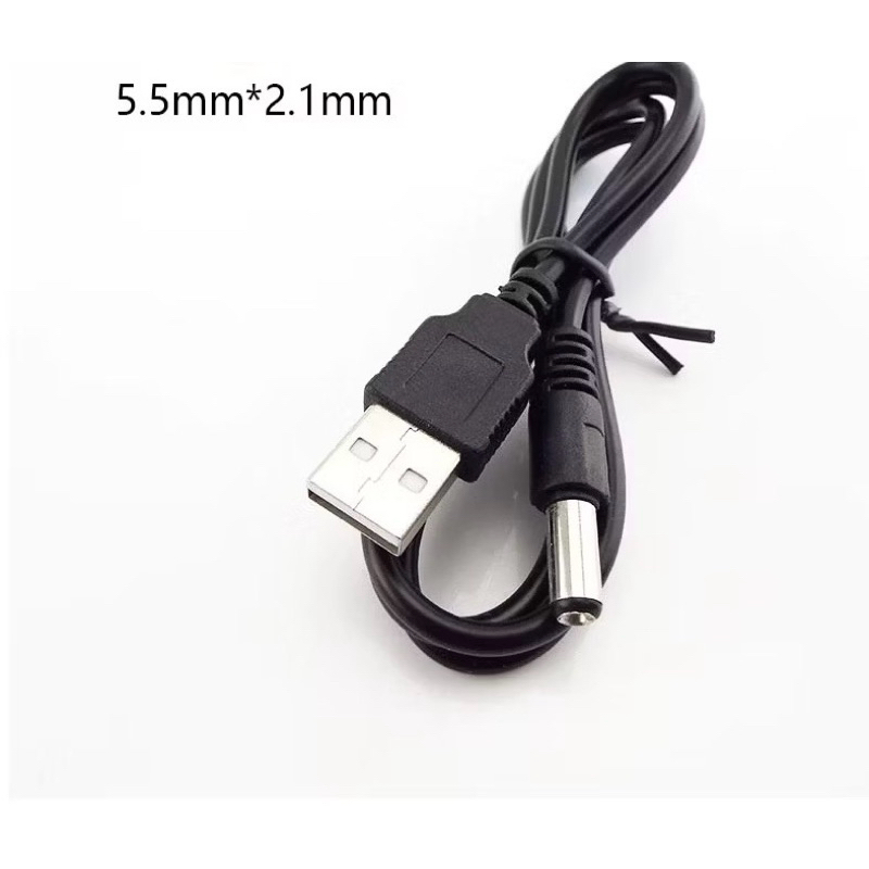 สาย USB DC to DC 1.7x3.5mm5.5*2.1mm4.0*1.7mm/0.7mm/ เป็น แจ็คยาว80cm