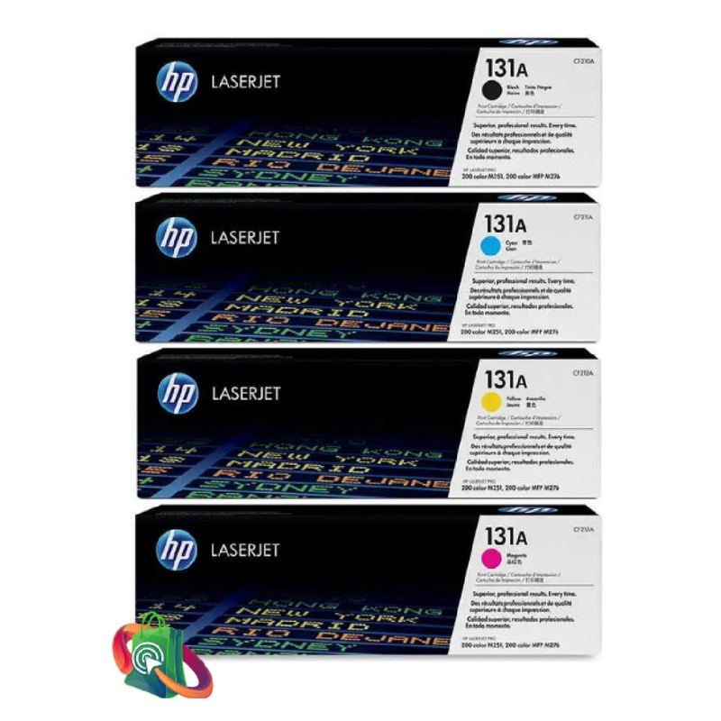 HP Toner 131A (BK ดำ), CF210A HP Toner 131A (C ฟ้า), CF211A HP Toner 131A (Y เหลือง), CF212A HP Tone