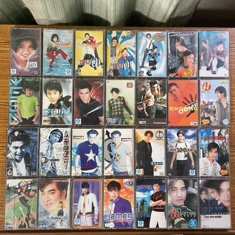 เทปเพลงไทย แกรมมี่ อาร์เอส เจมส์ แร็พเตอร์ โบ สุนิตา เจสัน ยัง ปีเตอร์ คอร์ป เต๋า สมชาย นุ๊ก โดม บอย