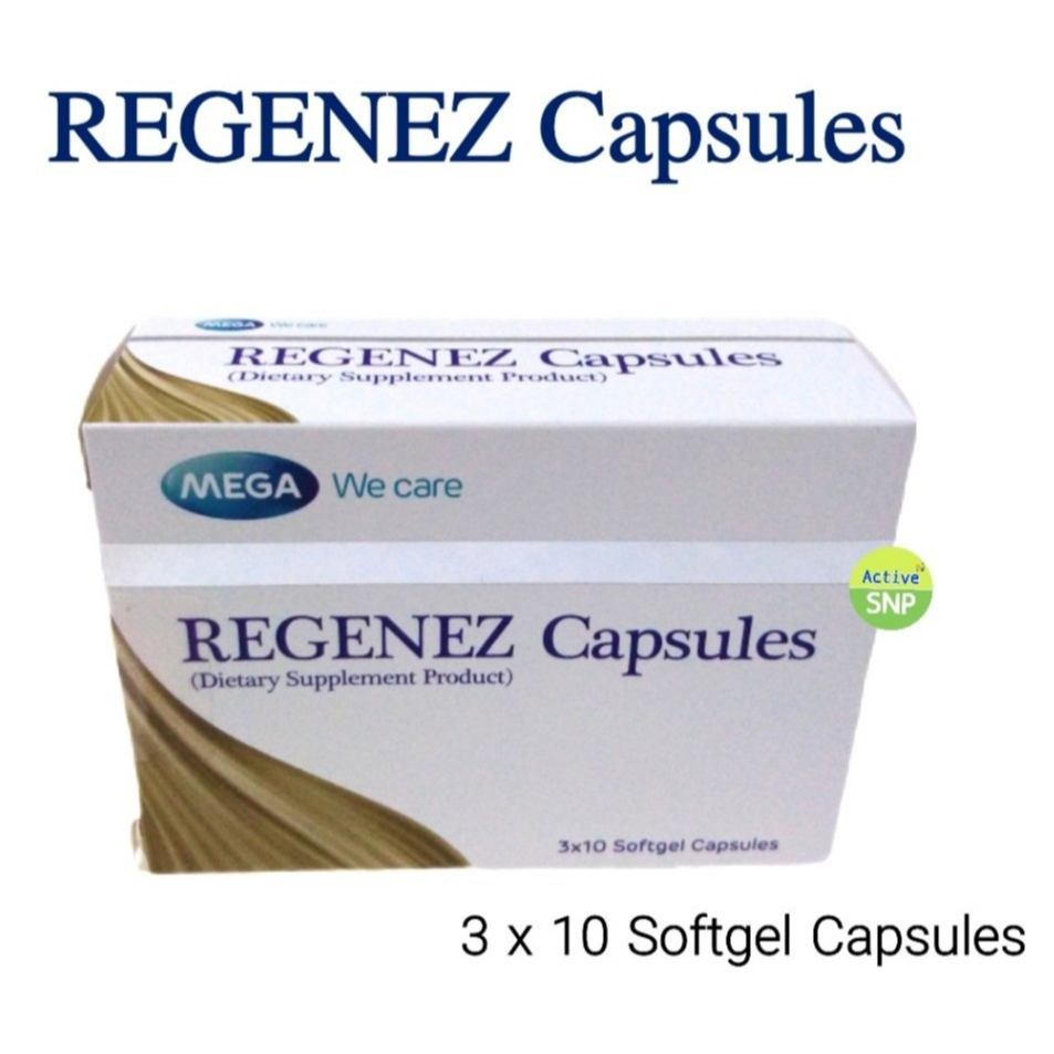 (แบบรับประทาน) MEGA We care เมก้าวีแคร์ REGENEZ Capsules รีจีเนซ แคปซูล 30เม็ด/กล่อง