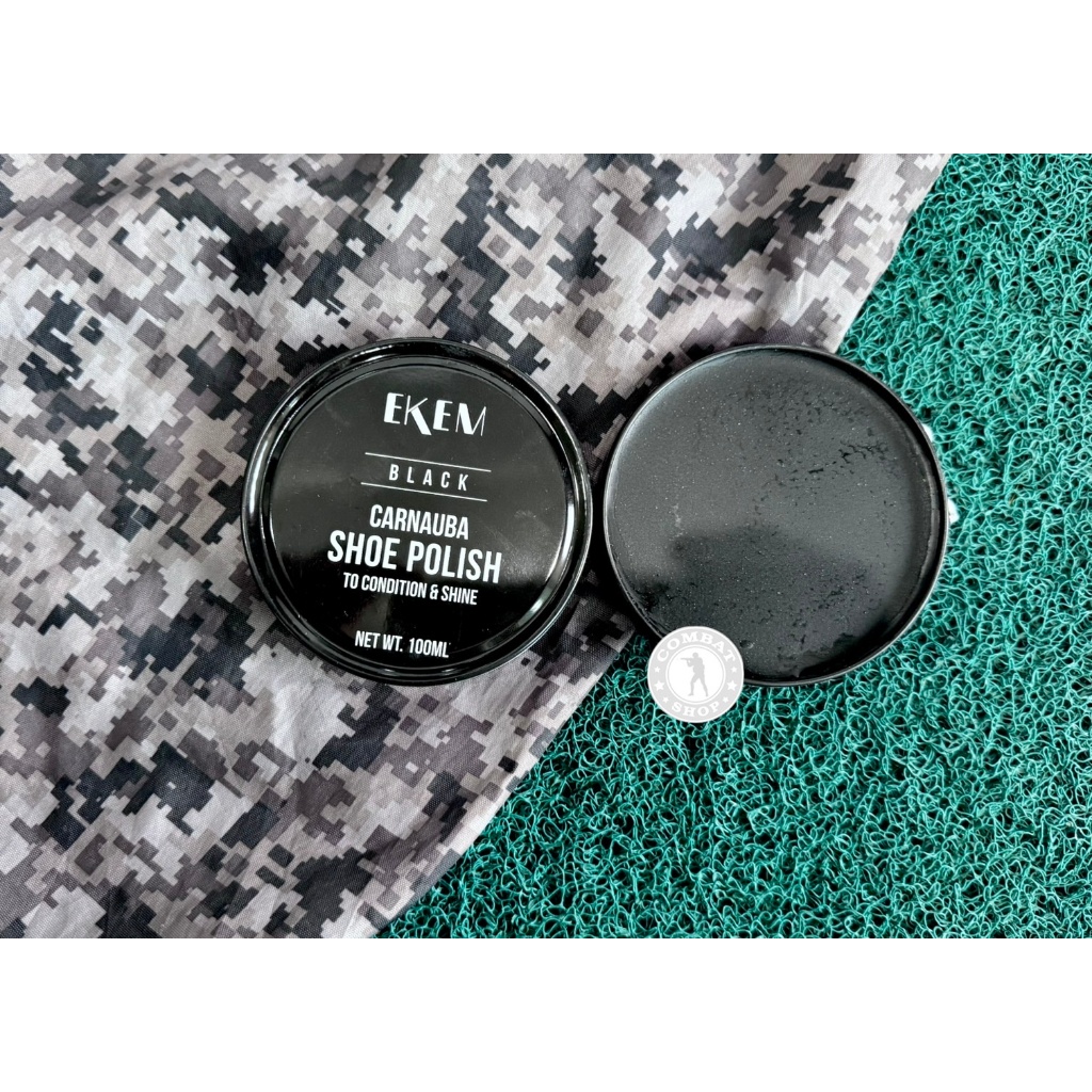 ครีมขัดรองเท้า ยี่ห้อ EKEM สีดำ ขนาด100ML ครีมขัดรองเท้าทหาร กีวีขัดรองเท้า