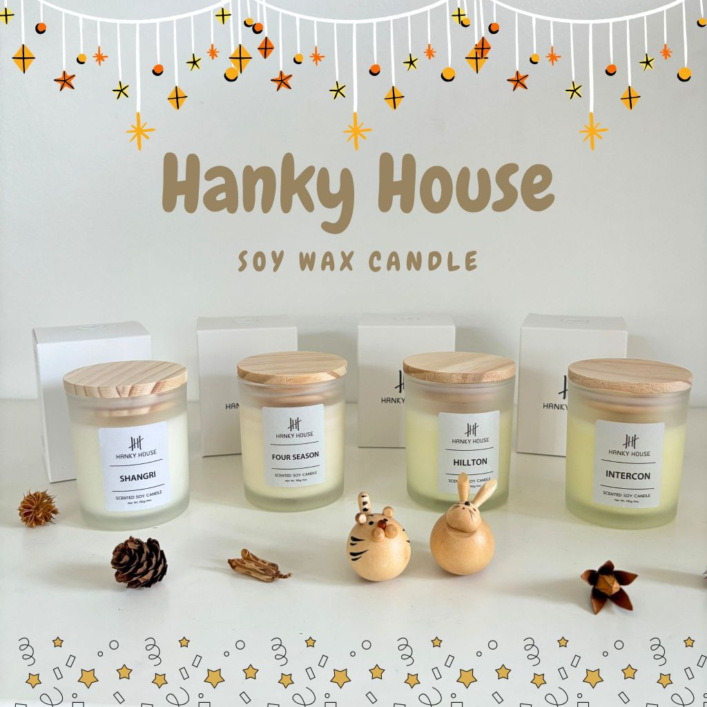 🕯️Hanky House Candle 🌸 เทียนหอม กลิ่นโรงแรมหรู  เทียนหอมอโรม่า Hotel Collection #SoywaxScentCandle
