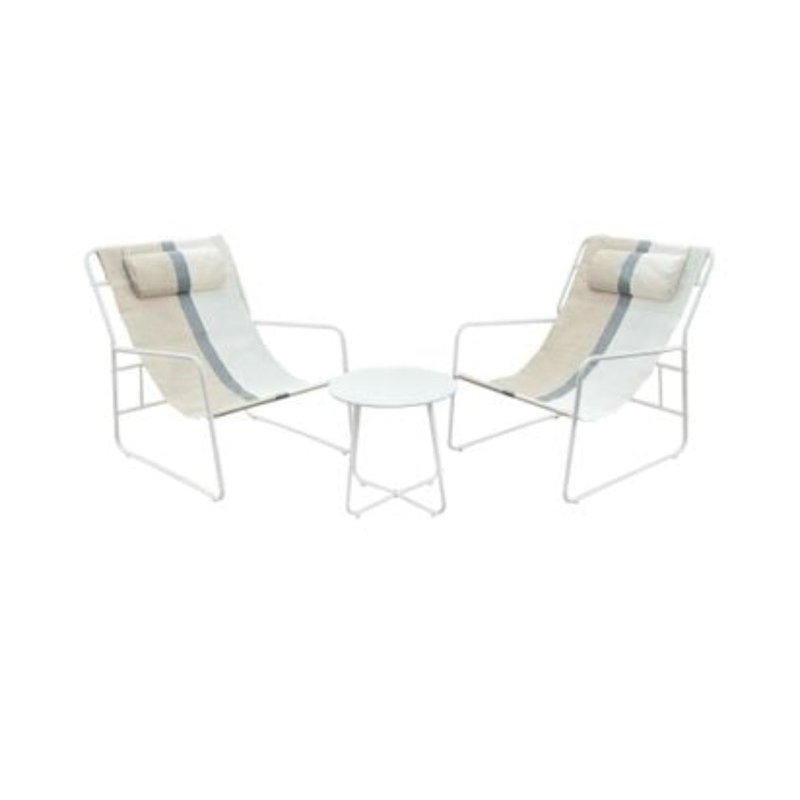 ชุดเก้าอี้ชายหาดพร้อมโต๊ะกลาง FONTE รุ่น 101173 (ชุด 3 ชิ้น) สีเบจ