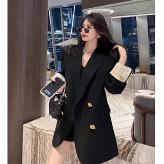 SUIT-24🌽เสื้อเบลเซอร์  สไตล์เกาหลี ตัวใหญ่ ใส่สบาย โอเวอร์ไซ…