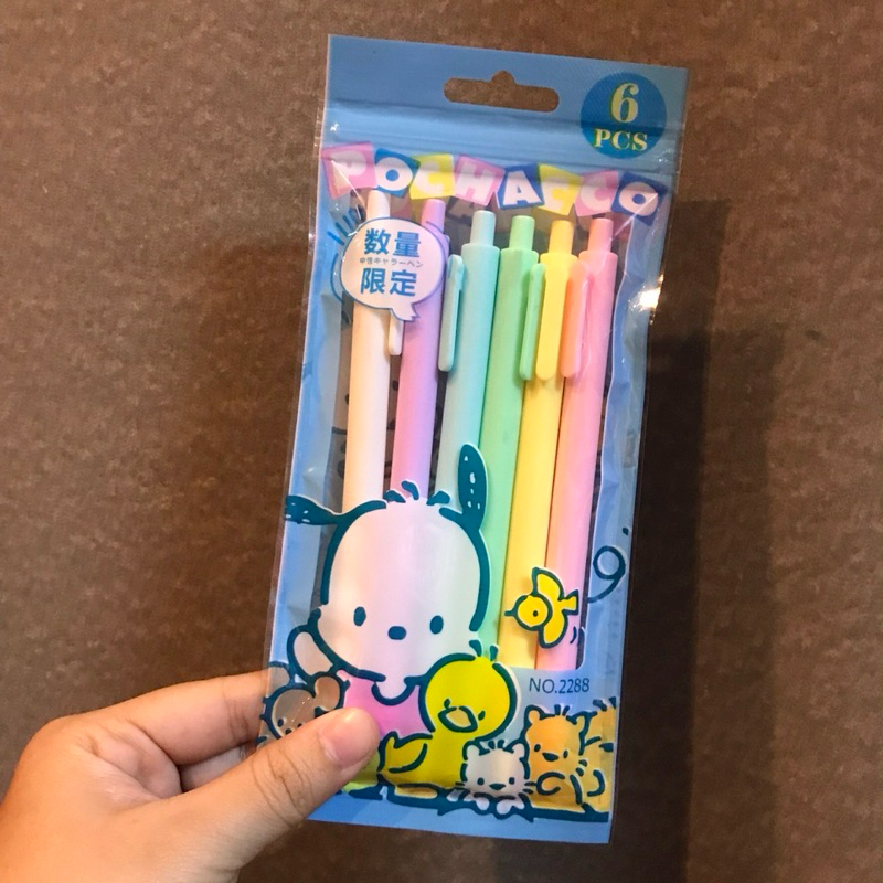A1279 ปากกาลูกลื่น หมึกดำ แพค 6 แท่งๆละ 2.5฿ พร้อมส่งในไทย