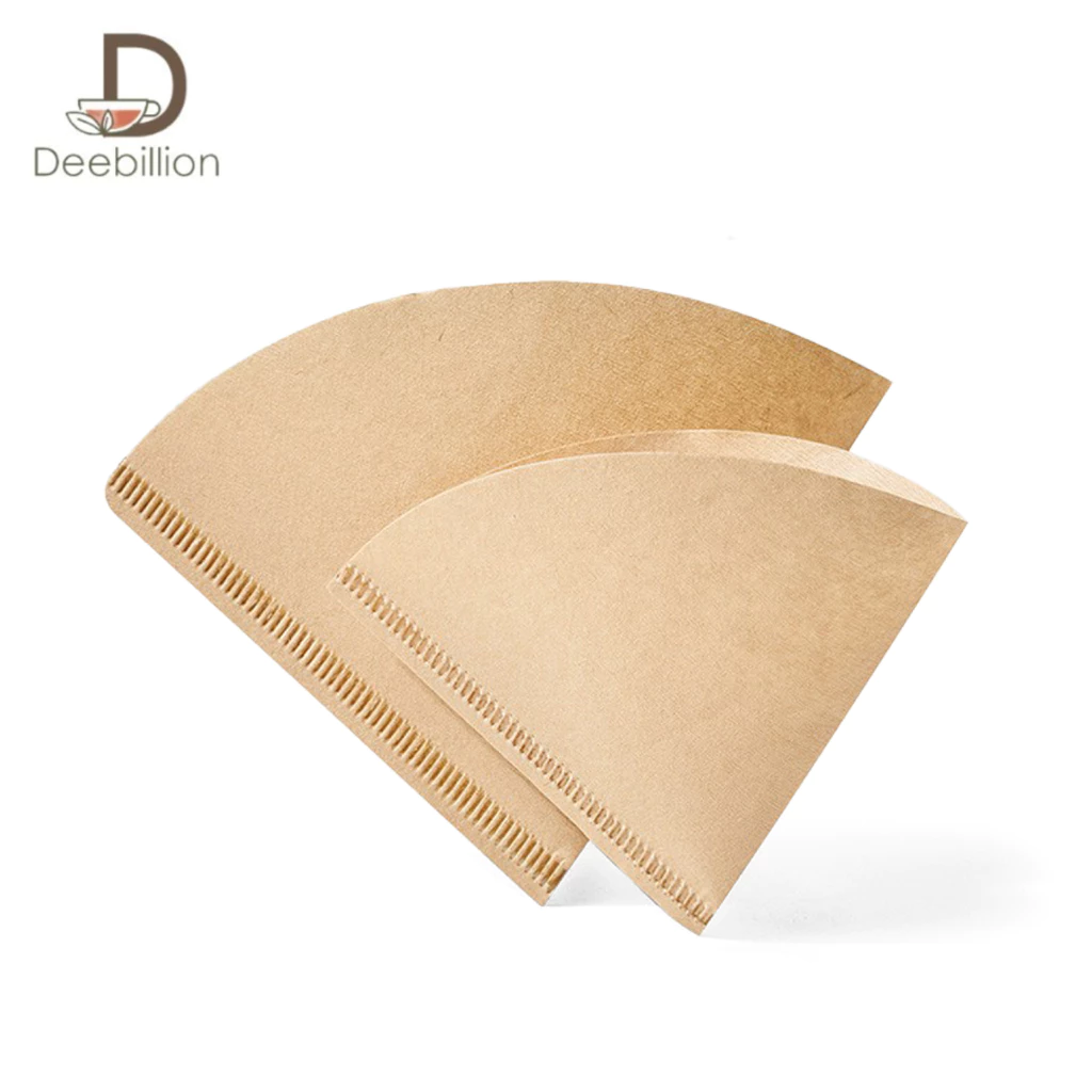 กระดาษดริปกาแฟ ทรงV กระดาษกรองกาแฟวงกลม 100แผ่น Paper Filter สำหรับหม้อต้มกาแฟ Moka Pot และ AeroPress Deebillion