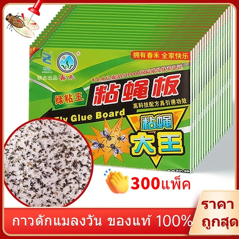 กาวดักแมลงวัน ของแท้ 100%   แผ่นกาว กำจัดแมลงวัน แผ่นกาวดักแมลงวัน กาวเหนียว ใช้งานง่าย แพ็คเกจอย่างดี