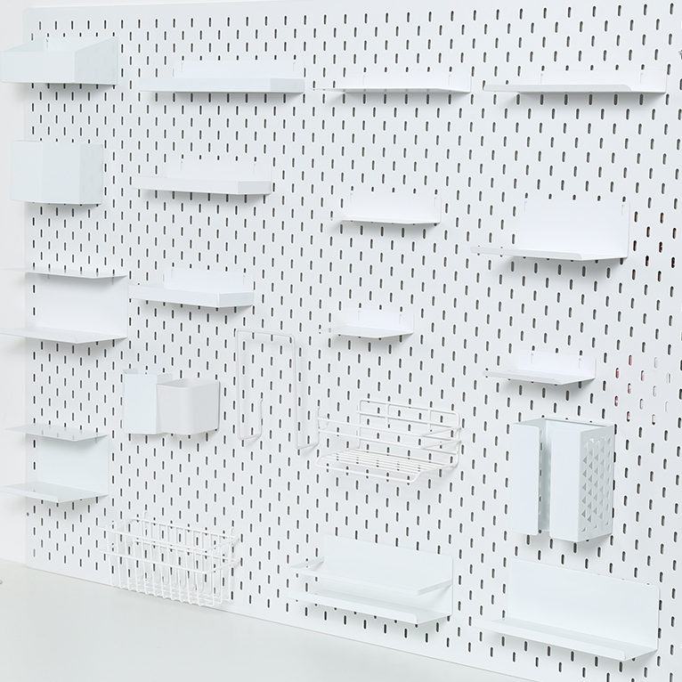 (อ่านรายละเอียดก่อนสั่ง )อุปกรณ์เสริมวัสดุโลหะ สำหรับ IKEA SKADIS ที่วางของ