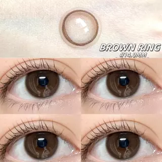 Midroo 0.00-6.00 ตาสว่างเลนส์มีค่าสายตา Black/Brown Ring-14.0mm คอนแทคเลนส์ Monthly Replace