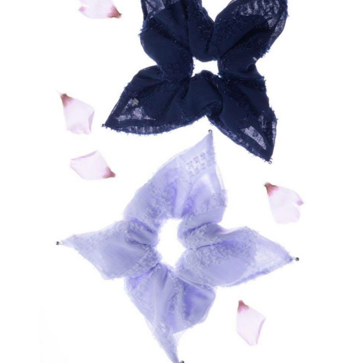 Hince Square Hair Scrunchie / Scrunchy (Blue) (19cm*19cm)