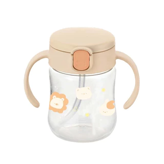 Richell ถ้วยน้ำพร้อมหลอดดูด (Step 1,2) ขนาด 200ml ลายใหม่ล่าสุด