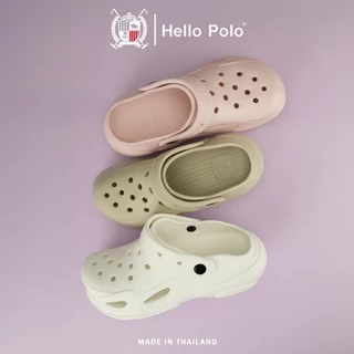 Hello Polo รองเท้าหัวโต รองเท้าแตะผู้หญิง ดีไซน์เรียบง่าย พื้นหนา ทนต่อการสึกหรอกันลื่น รองเท้านิ่มเหมือนเหยียบอึ HP8053