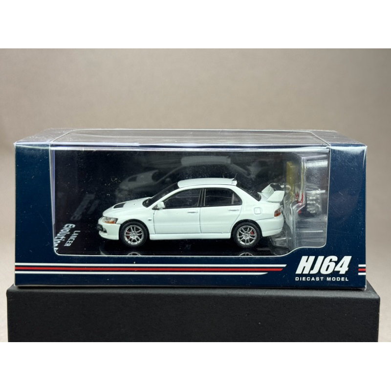 🔹Mitsubishi Lancer Evolution IX GSR w/ Engine display Model HJ645054W Scale 1:64 ยี่ห้อ Hobby Japan