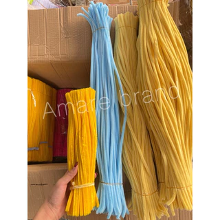ลวดกำมะหยี่ยาว 60 ซม. 3 มัดขึ้นไปส่งใส่กล่องยาว ไม่งอ ฟู 7-8 มม. พร้อมส่งในไทย
