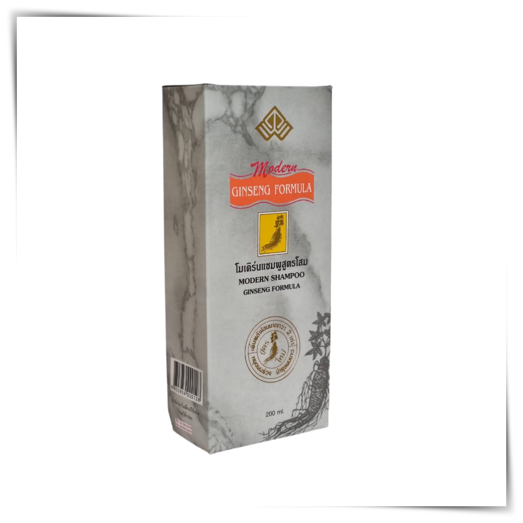 MODERN WAY แชมพูสูตรโสม หยุดผมร่วง บำรุงผมยาว MODERN SHAMPOO GINSENG FORMULA (200ml)