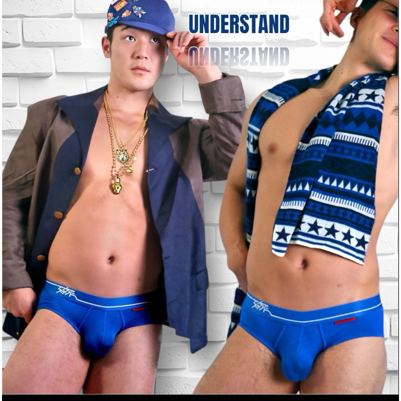 (พร้อมส่ง) กางเกงในชาย Understand brief สีน้ำเงินผ้าโมดาล size M(พร้อมส่ง)