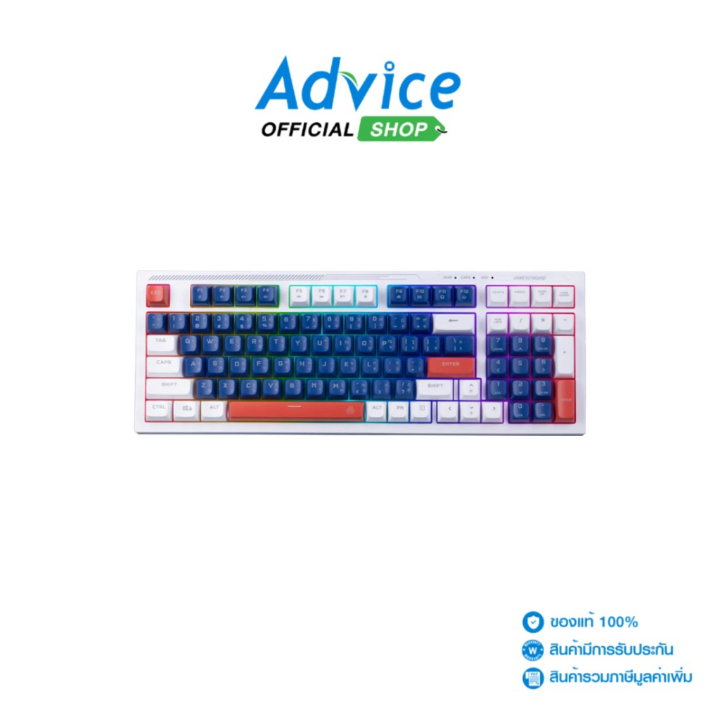 EGA KEYBOARD (คีย์บอร์ด) TYPE K10 BLUE/WHITE - A0163417