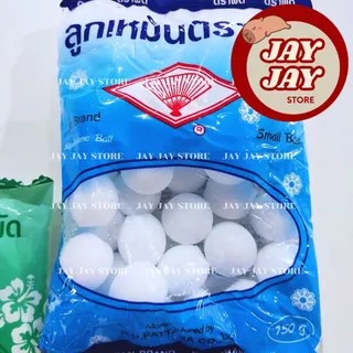 ลูกเหม็น ตราพัด 150g สีฟ้าลูกเล็ก / สีเขียวลูกใหญ่ ดับกลิ่น Naphthalene Ball Fan Brand ไล่หนู ดับกลิ่นห้องน้ำ