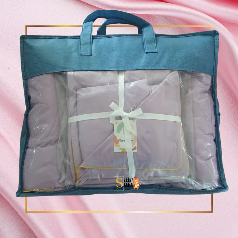 ชุด ผ้าปูที่นอน ซาติน satin ไหมน้ำแข็ง ครบชุด6ชิ้น ละมุนละไม หรูหรา กันไรฝุ่นกันขนสัตว์ ขนาดผ้าปูที่นอน 6ฟุต พร้อมผ้าห่ม thumbnail 7