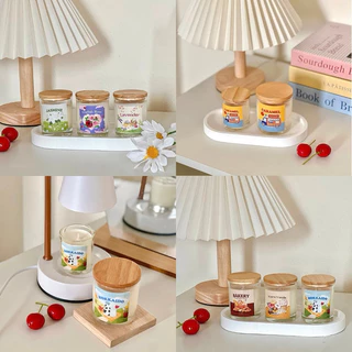 ทำใหม่ทุกออเดอร์จัดส่ง1-2วัน เทียนหอม candle พร้อมฝาปิดไม้ handmade soywax100% หอมมาก เทียนหอมอโรม่า