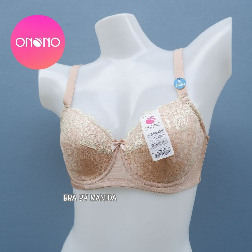 ONONO - TB2449/8416  เสื้อชั้นในมีโครง ฟองน้ำบาง 3 ตะขอหลัง ราคา 599 บาท