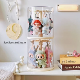 กล่องใส่โมเดล กล่องใส่ art toy ตู้โชว์ตุ๊กตา พลาสติกอย่างดี ประหยัดพื้นที่ กันฝุ่น หมุนได้360°ตุ๊กตาของสะสม