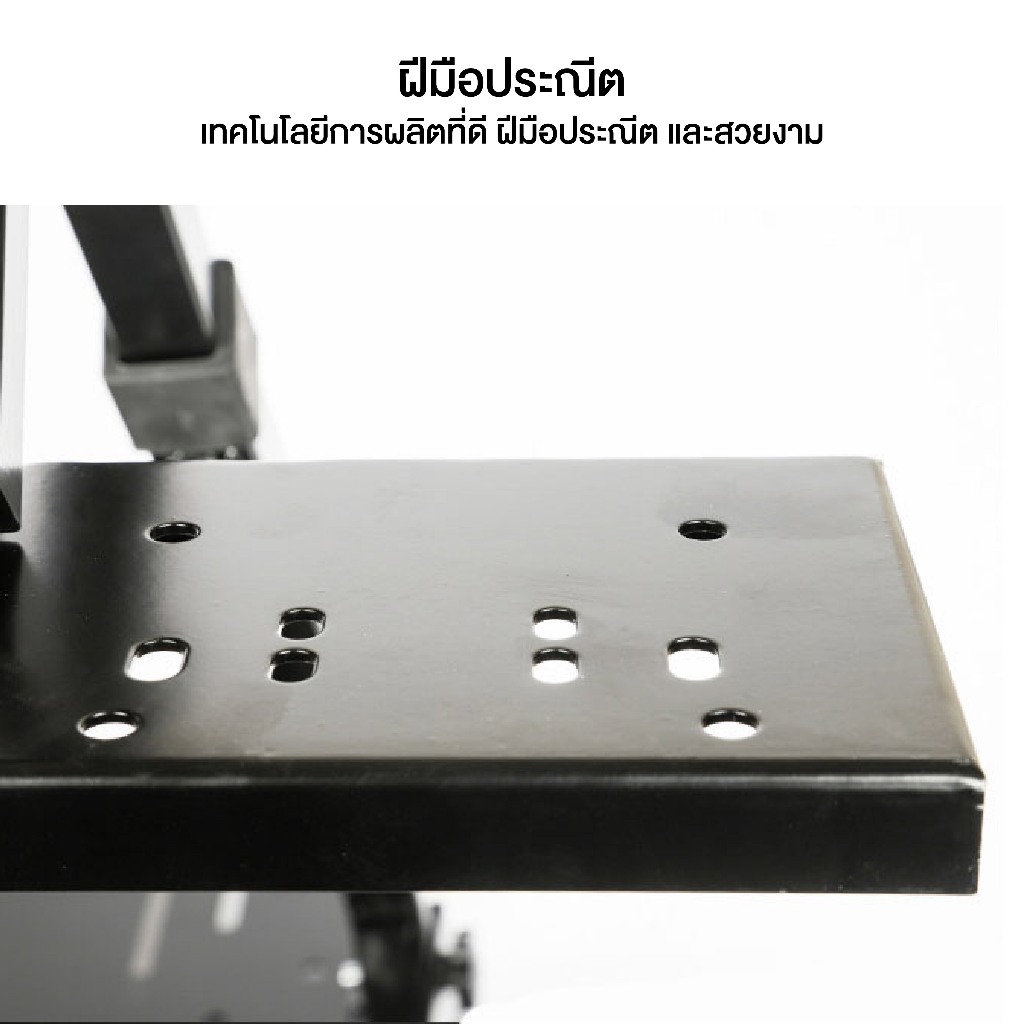 Homemark ขาตั้งจอยพวงมาลัย ติดได้ทั้งเกียร์ เบรคมือ สำหรับเกม จำลองการแข่งรถ พับเก็บได้ - รูปที่ 6