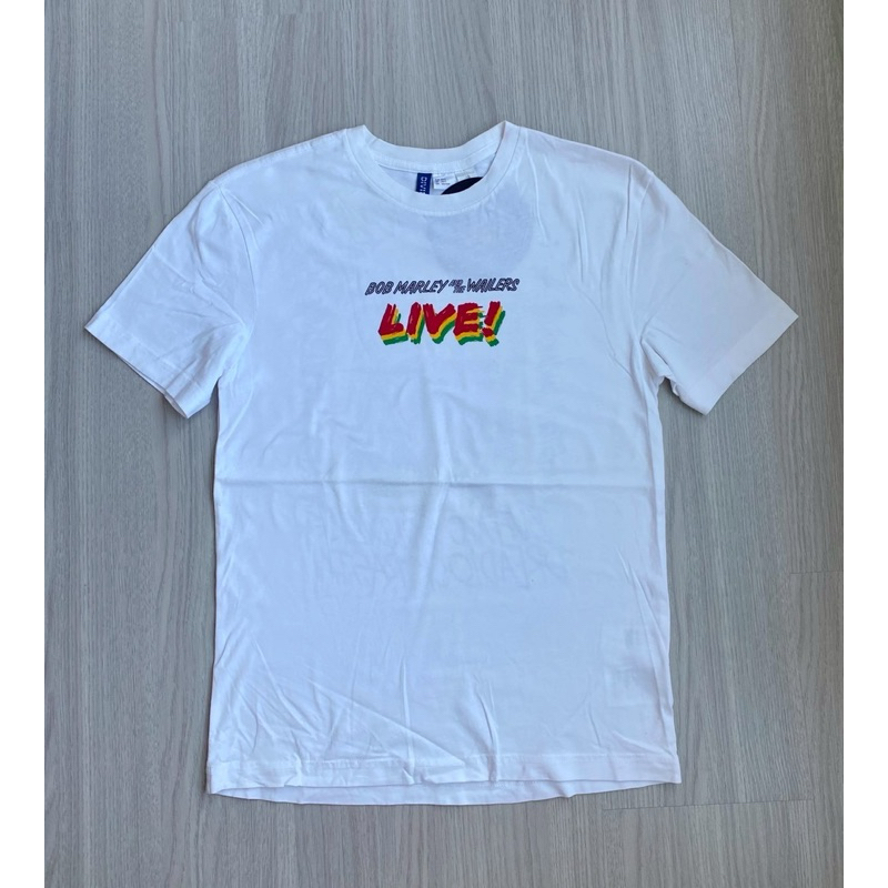 Bob marley t-shirt H and M แท้