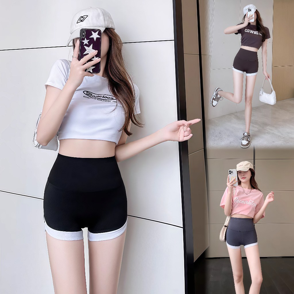 💗ส่งไวจากไทย💗เอวสูง กางเกงโยคะ กางเกงรัด สินค้าใหม่ฤดูร้อนที่เบาสบายและระบายอากาศได้ดีกระชับหน้าท้อง